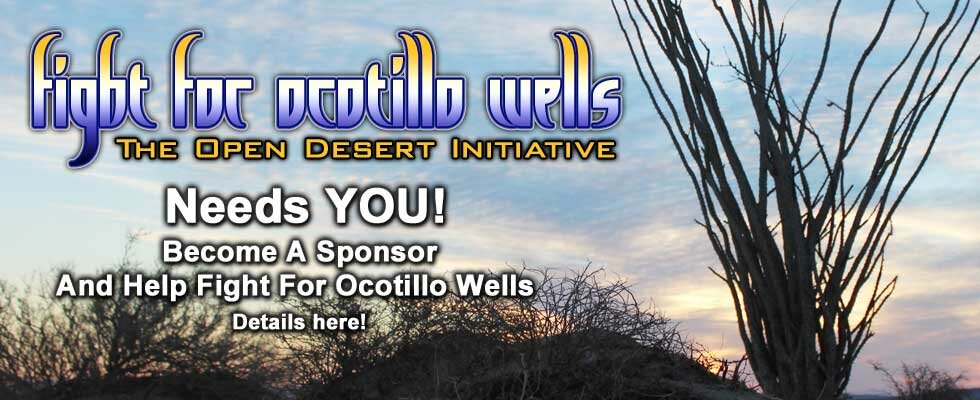 Fight For Ocotillo Wells is looking for Business Sponsors